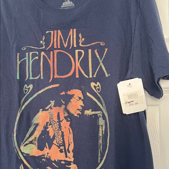 Jimi Hendrix Graphic Tee in Navy - Picture 3 of 4